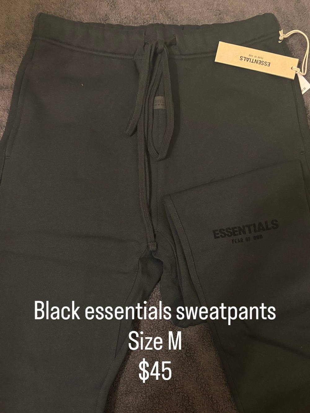 Fear of God ESSENTIALS Black Jogger Sweatpants